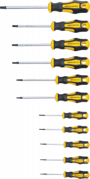 Schraubendreher-Satz | T-Profil (für Torx) mit Bohrung T6 - T40 | 11-tlg.