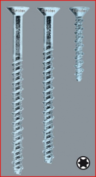 10 Stück Betonschrauben, Ankerschraube 7,5x80mm Senkkopf