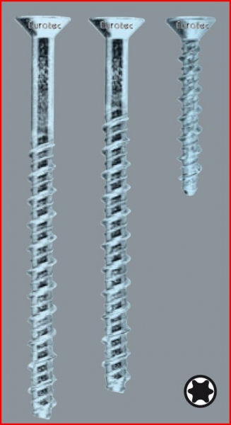 10 Stück Betonschrauben, Ankerschraube 7,5x80mm Senkkopf