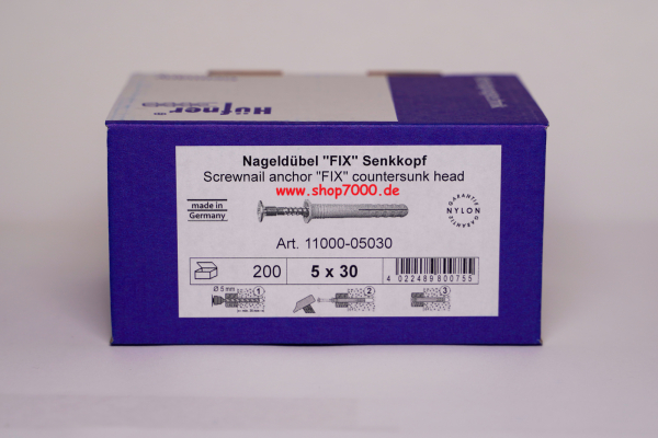Nageldübel 5,0 x 50mm 200Stück