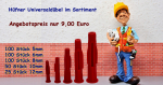 Sortiment Universaldübel "UNIVERS" 100Stk.5mm / 100Stk.6mm / 100Stk.8mm / 50Stk.10mm / 25Stk.12mm mit Kragen
